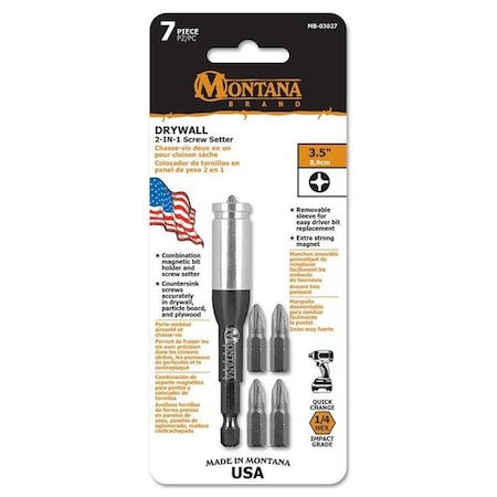 Montana Brand Montana Brand MB-03027 Drywall Screw Setter Set MB-03027